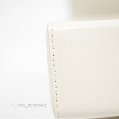 Christian Dior 30 Montaigne Box Bag White Calfskin