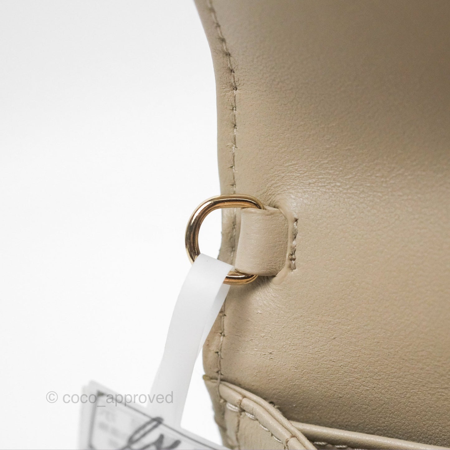 Christian Dior My Dior Daily Chain Pouch Sand-Colored Cannage Lambskin Gold Hardware