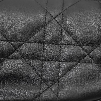 Christian Dior CD Lounge Bag Black Supple Macrocannage Lambskin
