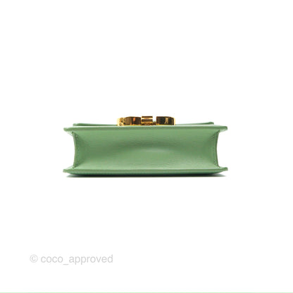 Dior Micro 30 Montaigne Flap Bag Mint Green Smooth Calfskin