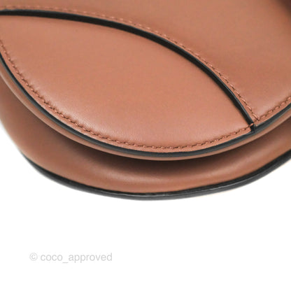 Christian Dior Mini Saddle Bag Rose Taupe Grained Calfskin Gold Hardware