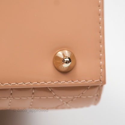 Christian Dior Small Lady Dior My ABCDior Beige Patent Gold Hardware
