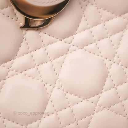 Christian Dior My ABCDior Lady Dior Pale Pink Cannage Lambskin Gold Hardware