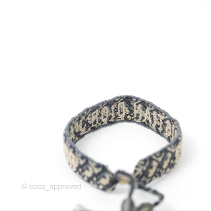 Christian Dior Bracelet Set Navy Blue Dior Oblique Embroidery