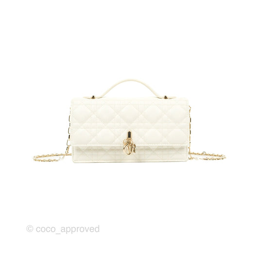 Dior Miss Dior Mini Bag Ivory White Cannage Lambskin