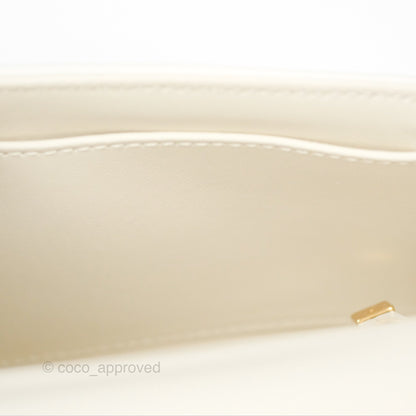 Dior Small Caro Bag Latte Lucky Star White Cannage Lambskin
