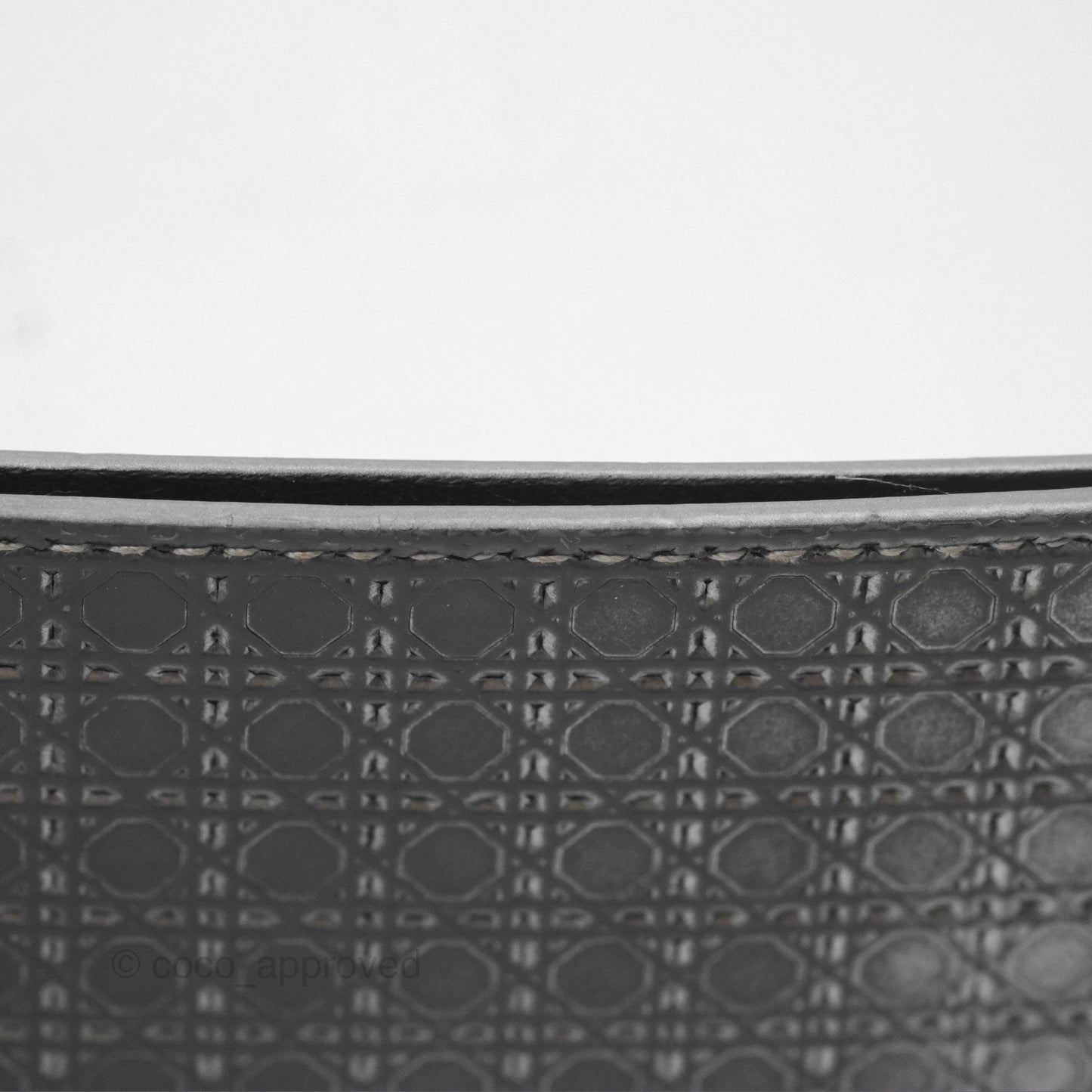 Christian Dior Metallic Sliver Card Holder Silver Hardware