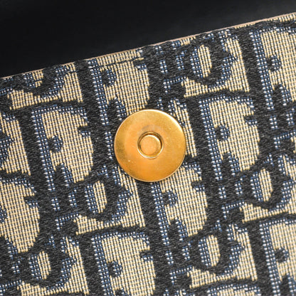 Christian Dior Blue Dior Oblique Jacquard Saddle Belt Pouch
