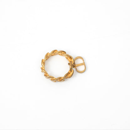 Christian Dior Chain Drop CD Logo Ring Size M
