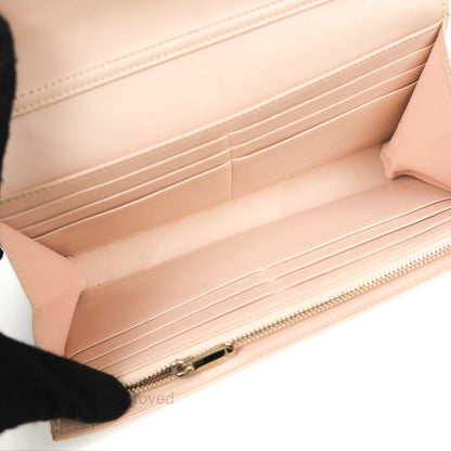 Christian Dior Diorama Croisiere Chain Wallet Grained Calfskin Rose Poudre