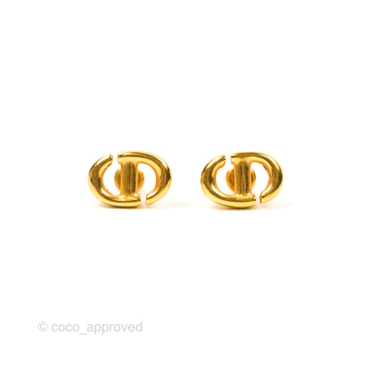 Dior CD Earrings Gold Tone
