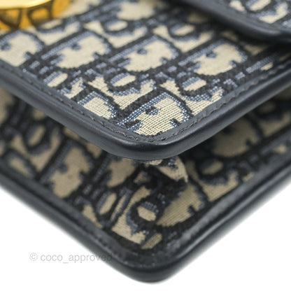 Dior 30 Montaigne Bag Blue Dior Oblique Jacquard
