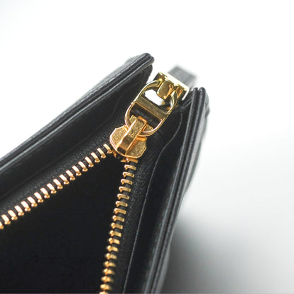 Dior Caro Zipped Pouch With Chain Black Cannage Calfskin