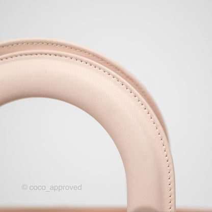 Christian Dior My ABCDior Lady Dior Pale Pink Cannage Lambskin Gold Hardware