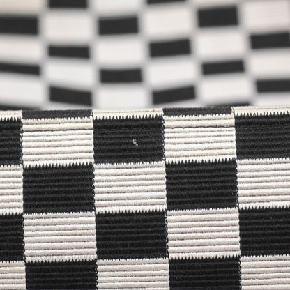 Christian Dior Large Book Tote Checkered Black/ White Canvas