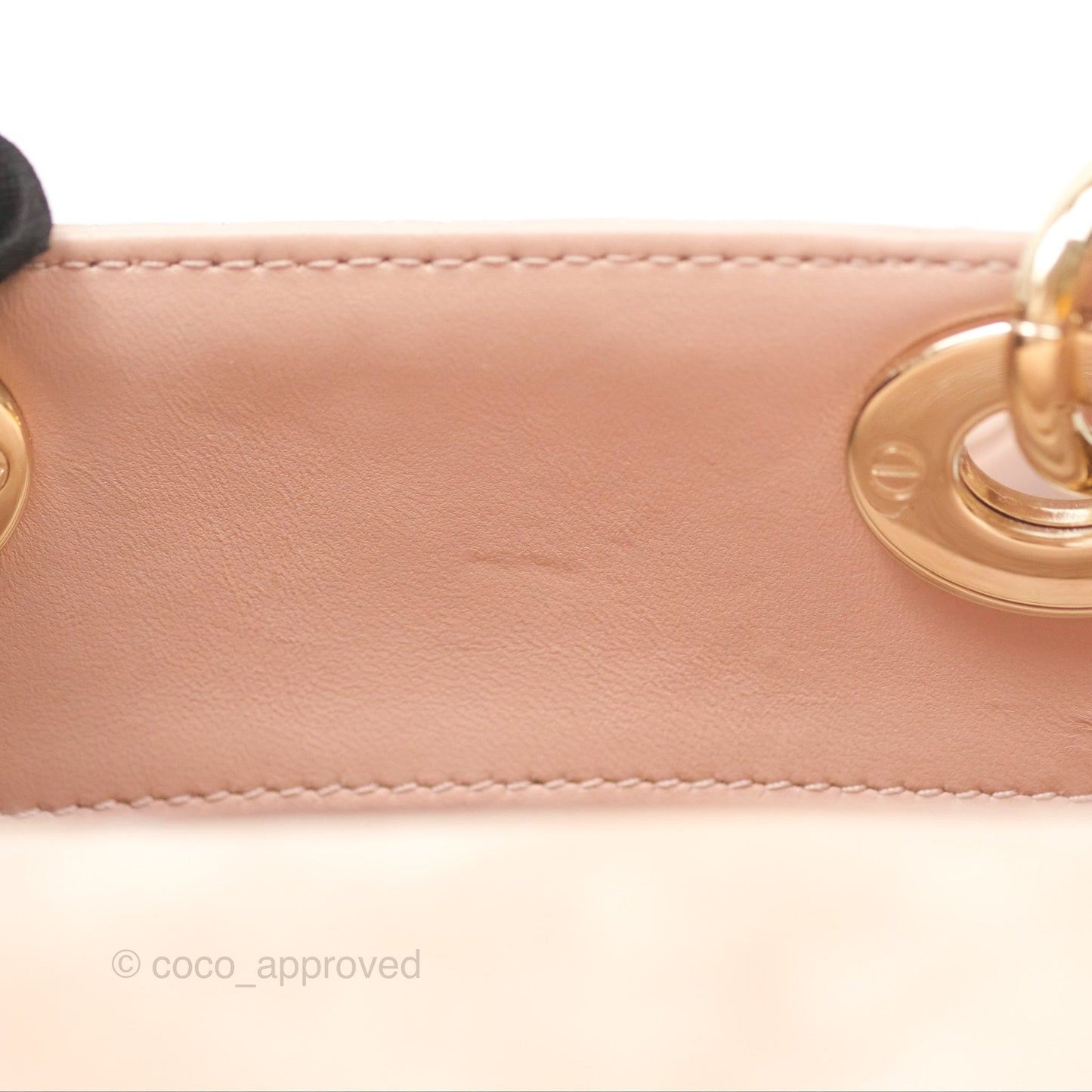 Christian Dior Medium Lady D-Joy Nude Pink Lambskin Heart Quilted
