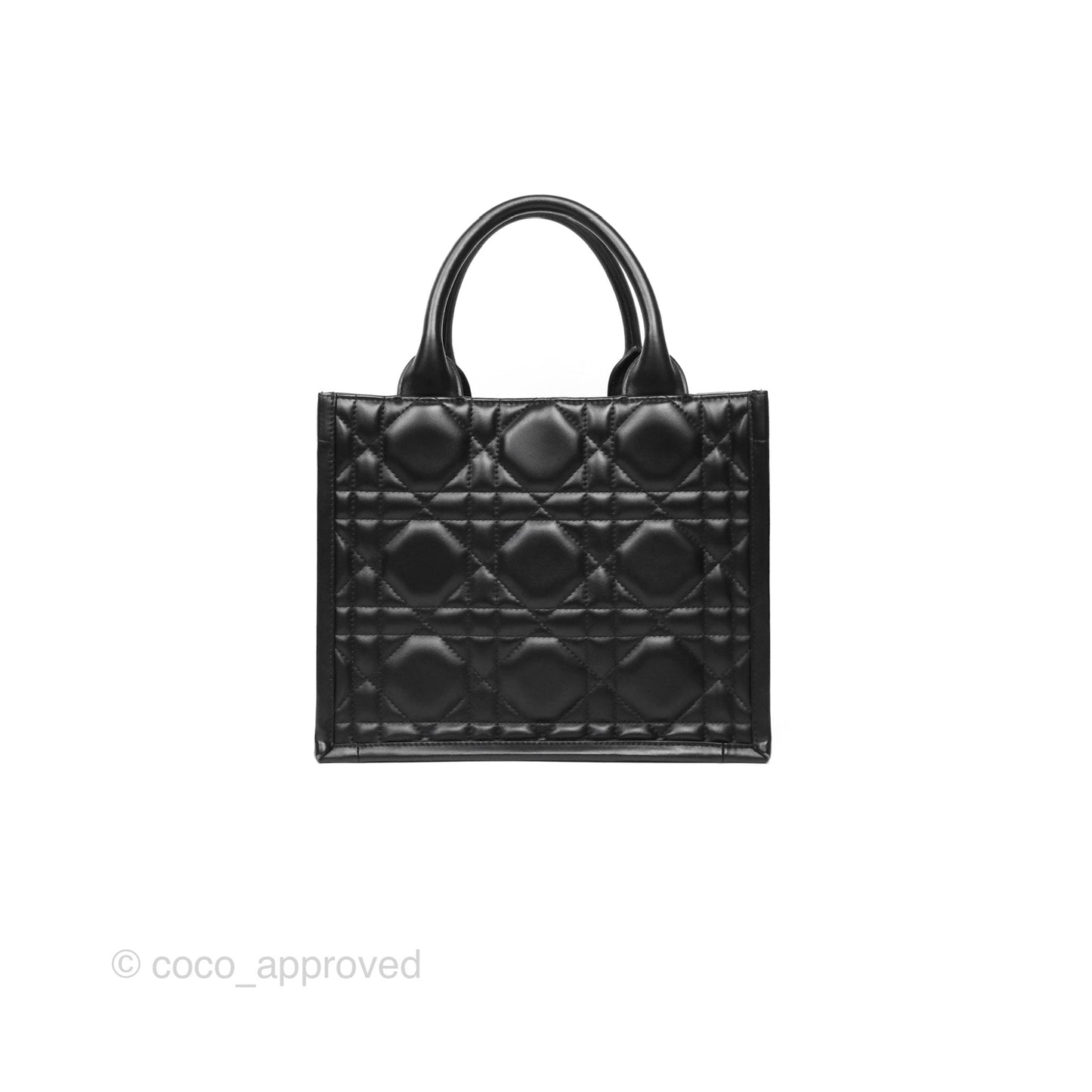 Dior Small Dior Book Tote Black Macrocannage Calfskin Gold Hardware