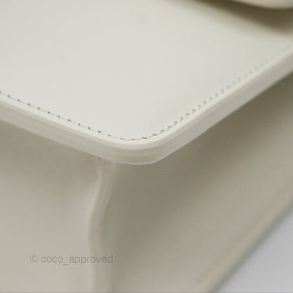 Christian Dior Small 30 Montaigne Box Bag White Calfskin