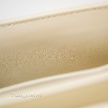 Christian Dior 30 Montaigne Box Bag White Calfskin
