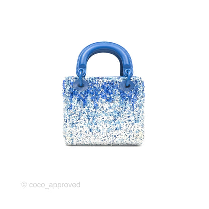Dior Art Mini Lady Dior Beaded Blue "Chong Hyun Ha" Collaboration