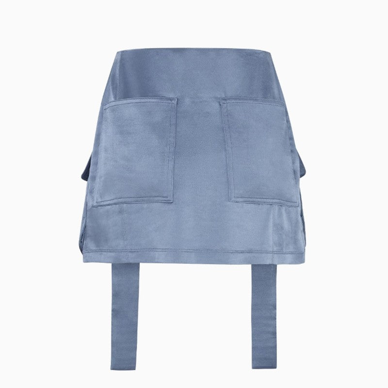 Fendi Blue Satin Skirt Women