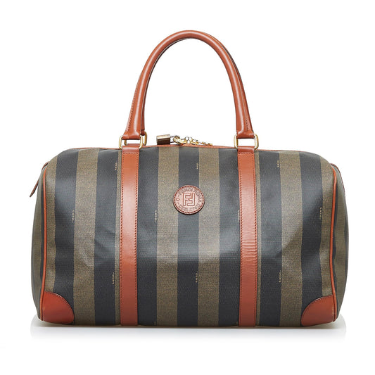 Fendi Pequin Boston Bag