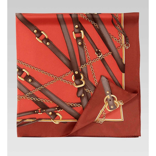 Gucci Antique Ruby Relia Print Foulard Shawl (GGSH110)