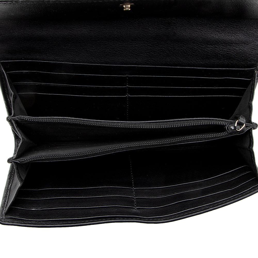 Gucci Guccissima Metallic Leather Bree Continental Wallet