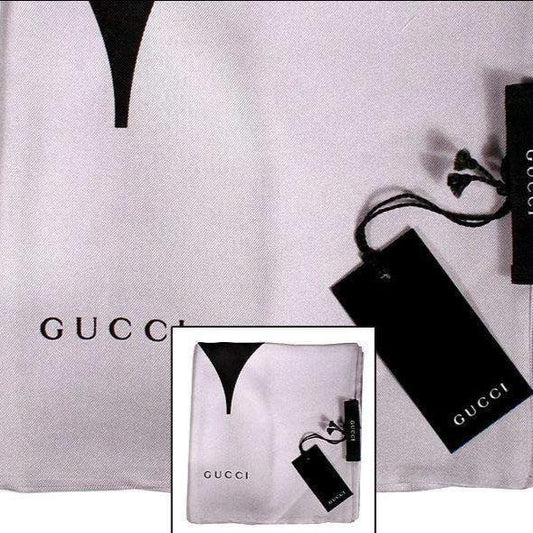 Gucci Shawl / Scarf Gray Silk (SHALS09)