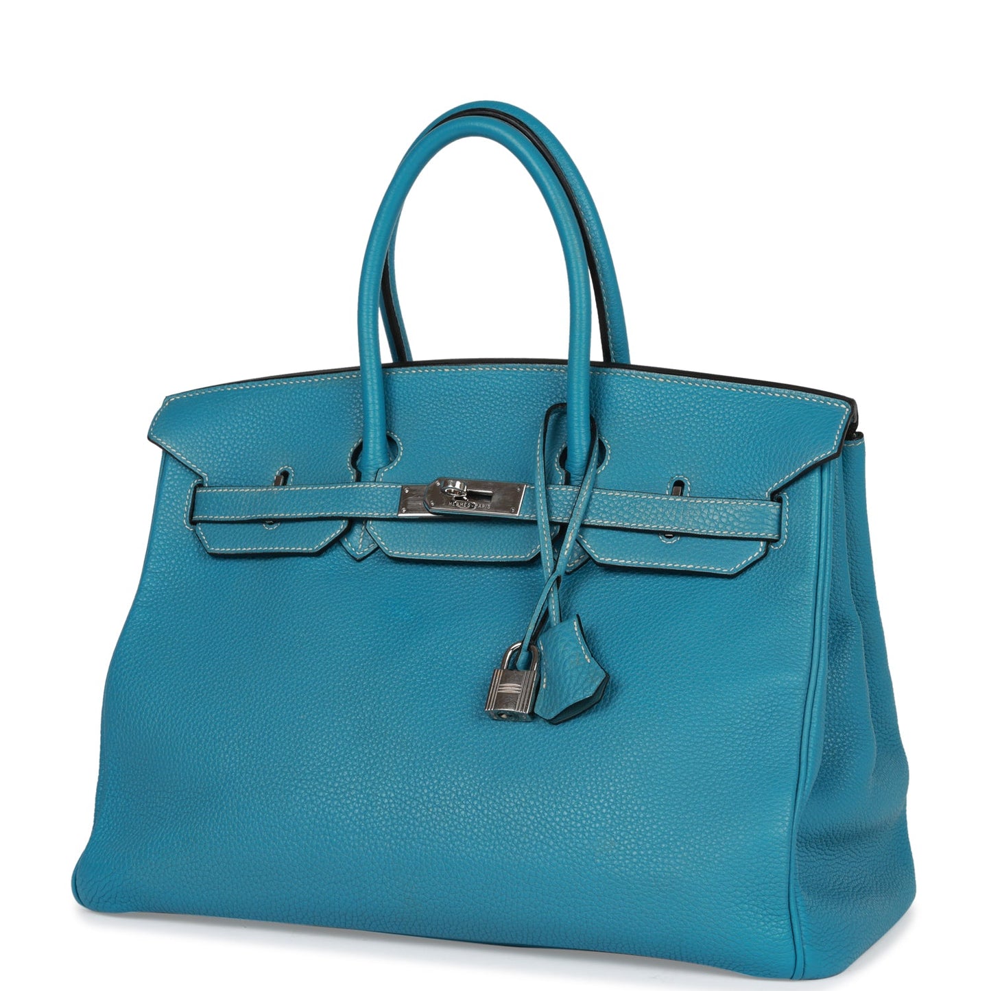 Hermes Birkin 35 Bleu Jean Togo Palladium Hardware
