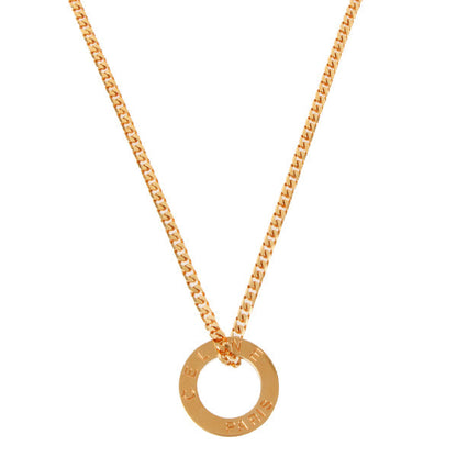 Celine Circle Logo Plate Necklace