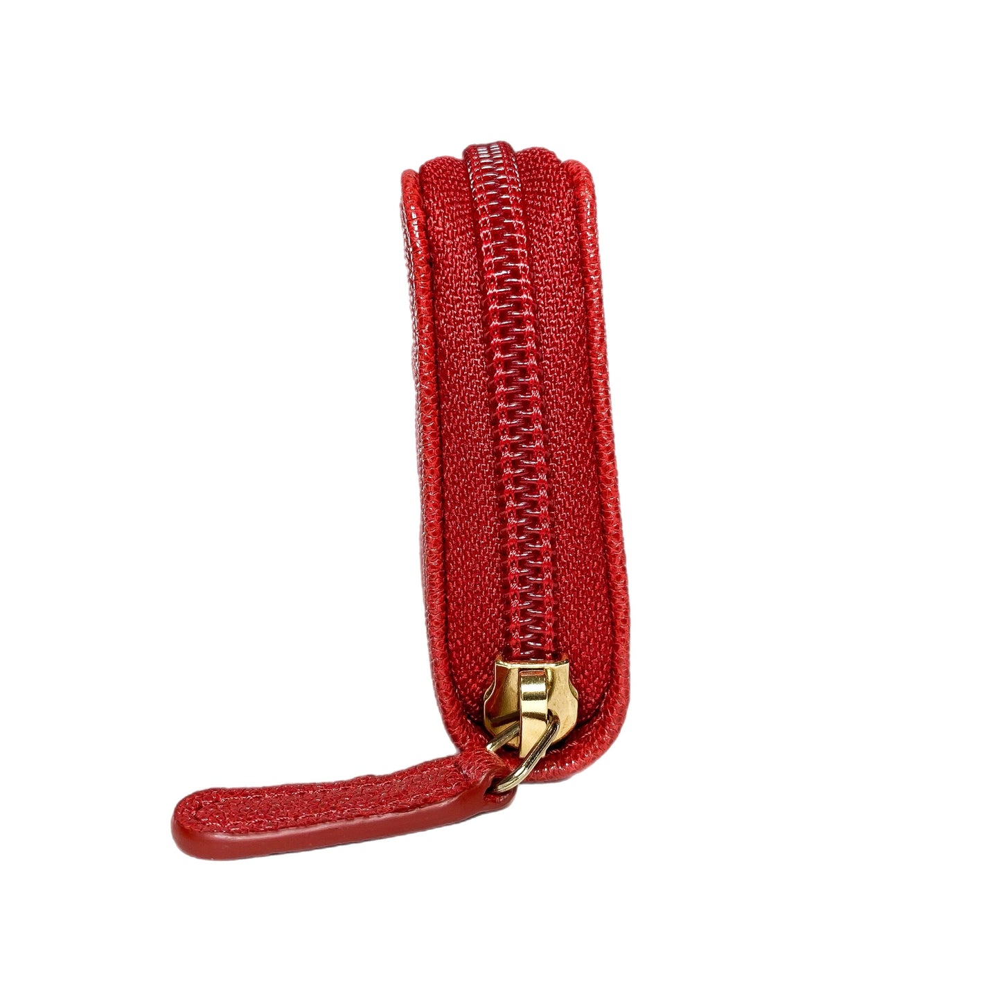 Chanel Red Boy Zip Around Coin Purse Wallet