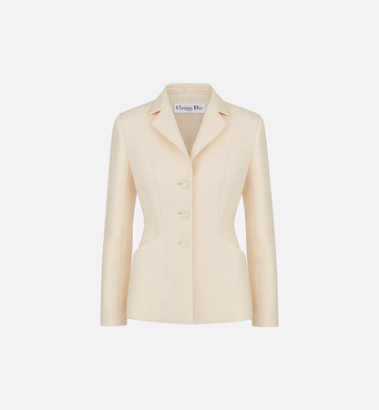Christian Dior 30 Montaigne Blazer Bar Jacket Light Beige Size 34