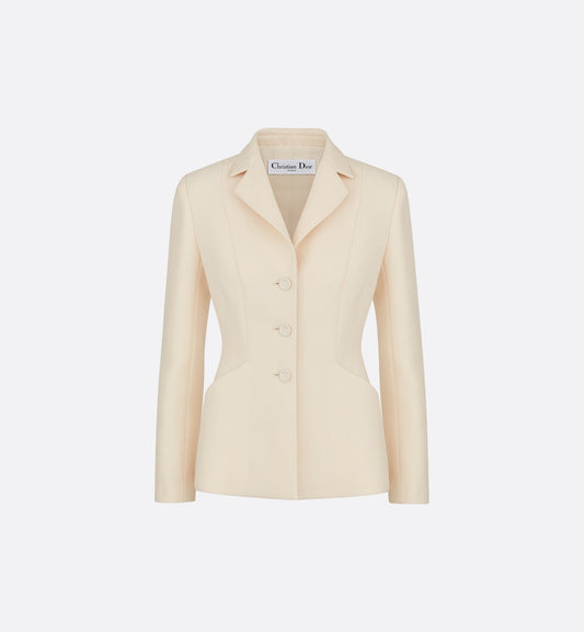 Christian Dior 30 Montaigne Blazer Bar Jacket Light Beige Size 34