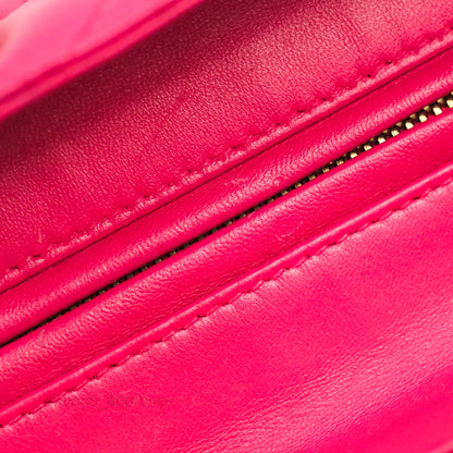 Christian Dior Lady Dior Medium Fuschia Pink Lambskin Gold Hardware
