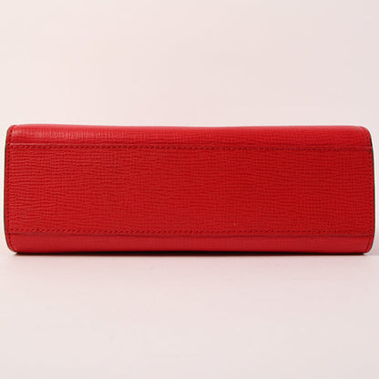 Celine Circle Logo Plate Shoulder Bag Red