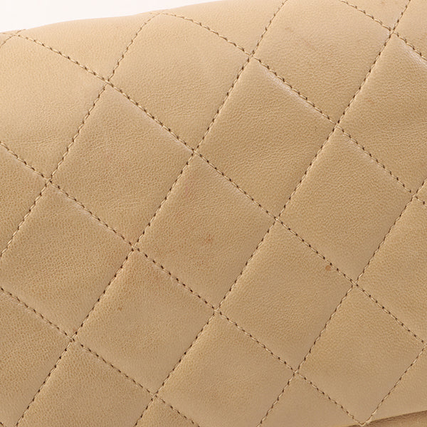Chanel Around 1995 Made Classic Flap Chain Bag 25Cm Beige