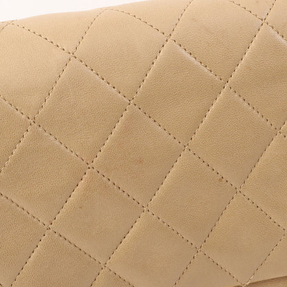 Chanel Around 1995 Made Classic Flap Chain Bag 25Cm Beige