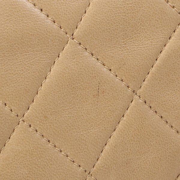 Chanel Around 1995 Made Classic Flap Chain Bag 25Cm Beige