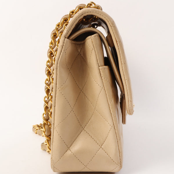 Chanel Around 1995 Made Classic Flap Chain Bag 25Cm Beige