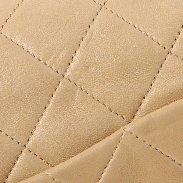 Chanel Around 1995 Made Classic Flap Chain Bag 25Cm Beige