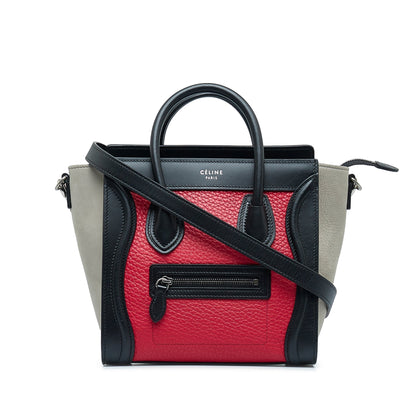 Celine Tricolor Nano Luggage Satchel