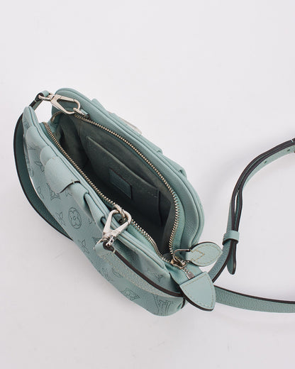 Louis Vuitton Blue Monogram Mahina Leather Scala Mini Pouch with Strap