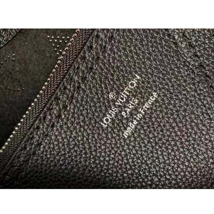 Louis Vuitton LV Women Carmel Hobo Bag Black Mahina Perforated Calf Leather