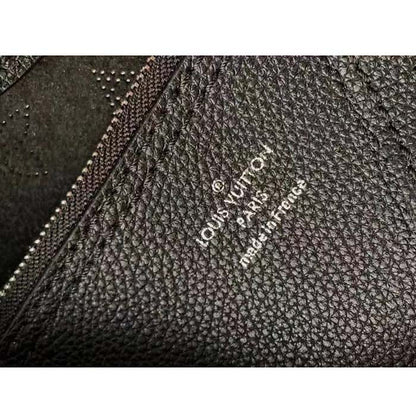 Louis Vuitton LV Women Carmel Hobo Bag Black Mahina Perforated Calf Leather