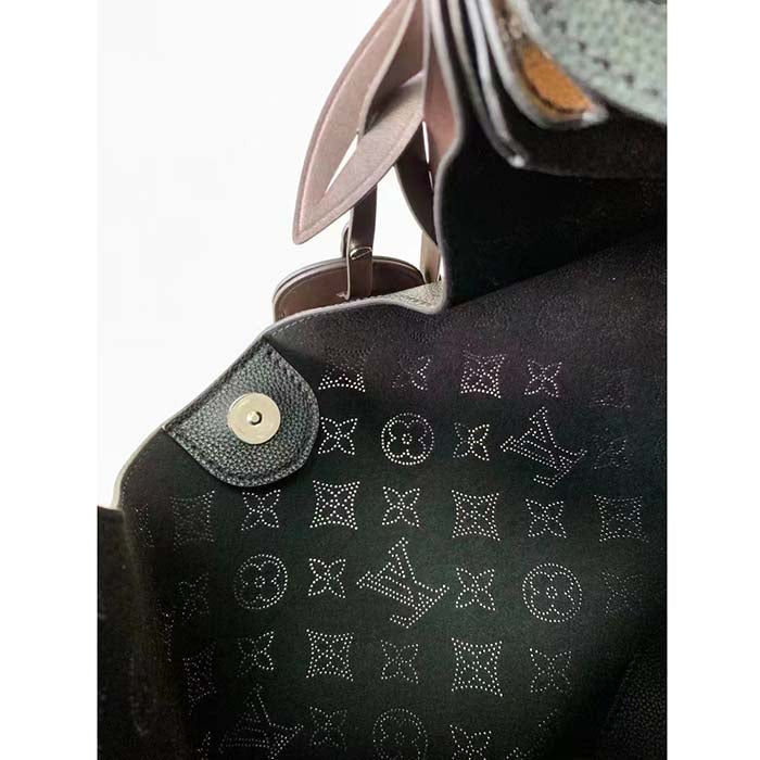 Louis Vuitton LV Women Carmel Hobo Bag Black Mahina Perforated Calf Leather