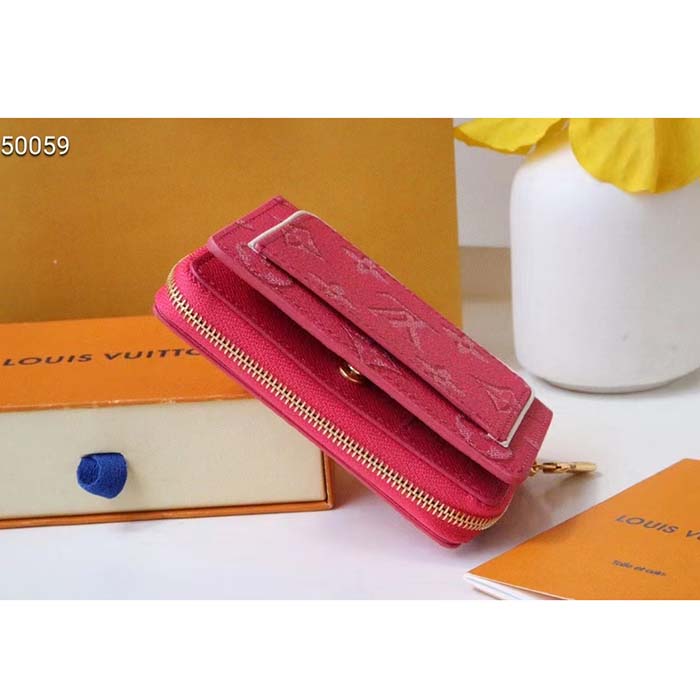 Louis Vuitton LV Women Lou Wallet Fall For You Fuchsia Pink Monogram Coated Canvas