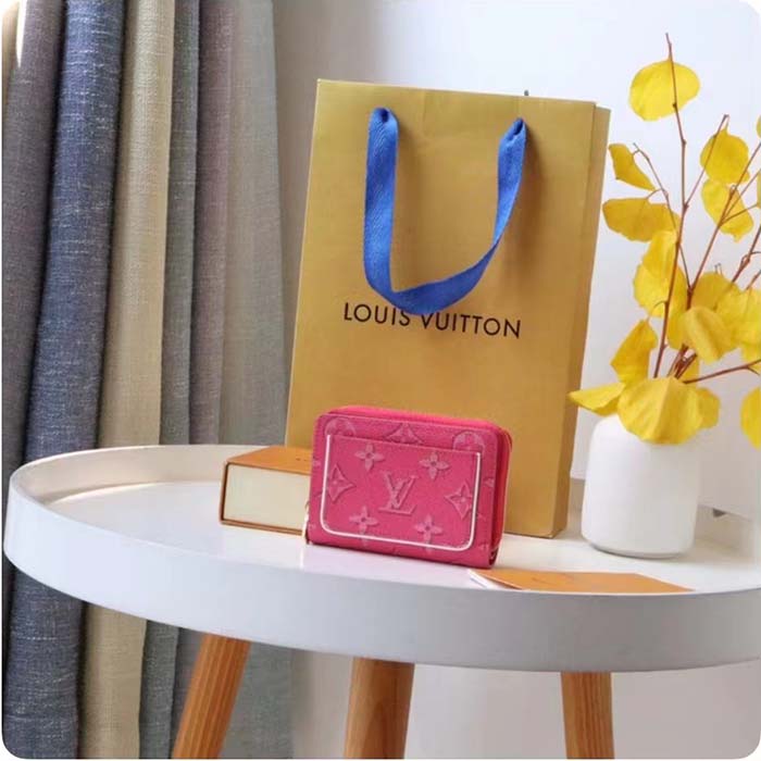 Louis Vuitton LV Women Lou Wallet Fall For You Fuchsia Pink Monogram Coated Canvas