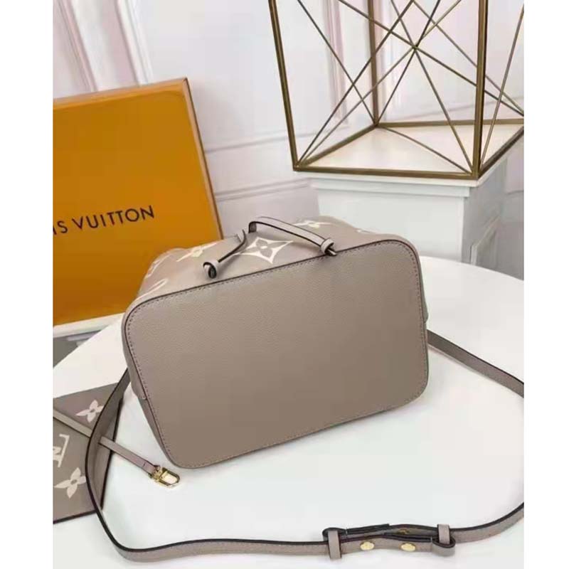 Louis Vuitton LV Women NéoNoé MM Bucket Bag Cream Embossed Grained Cowhide Leather