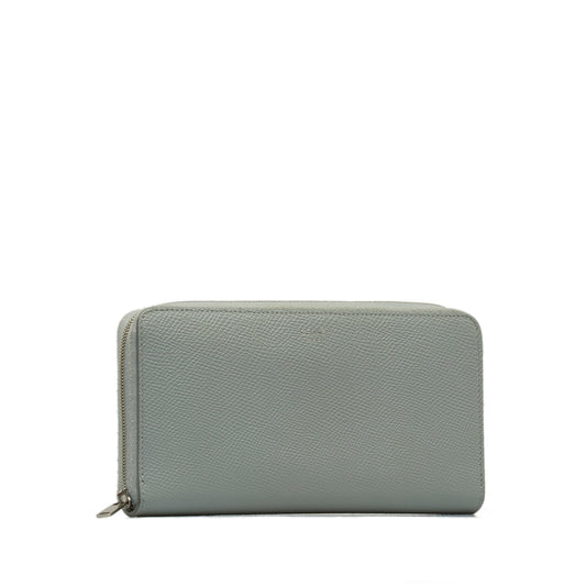 Celine Leather Zip Around Wallet Long Wallets